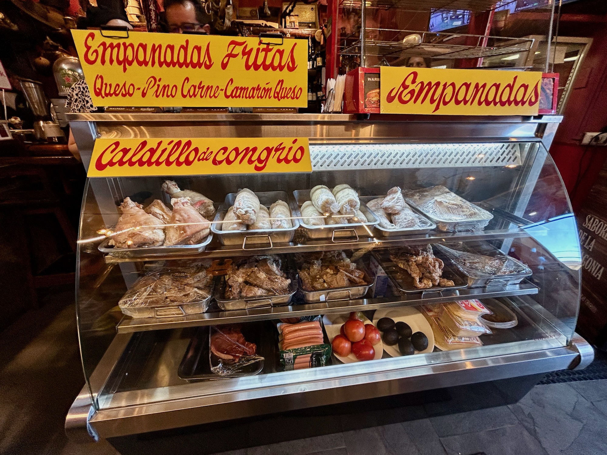 Front counter of La Picá de Pedro, Concepción.