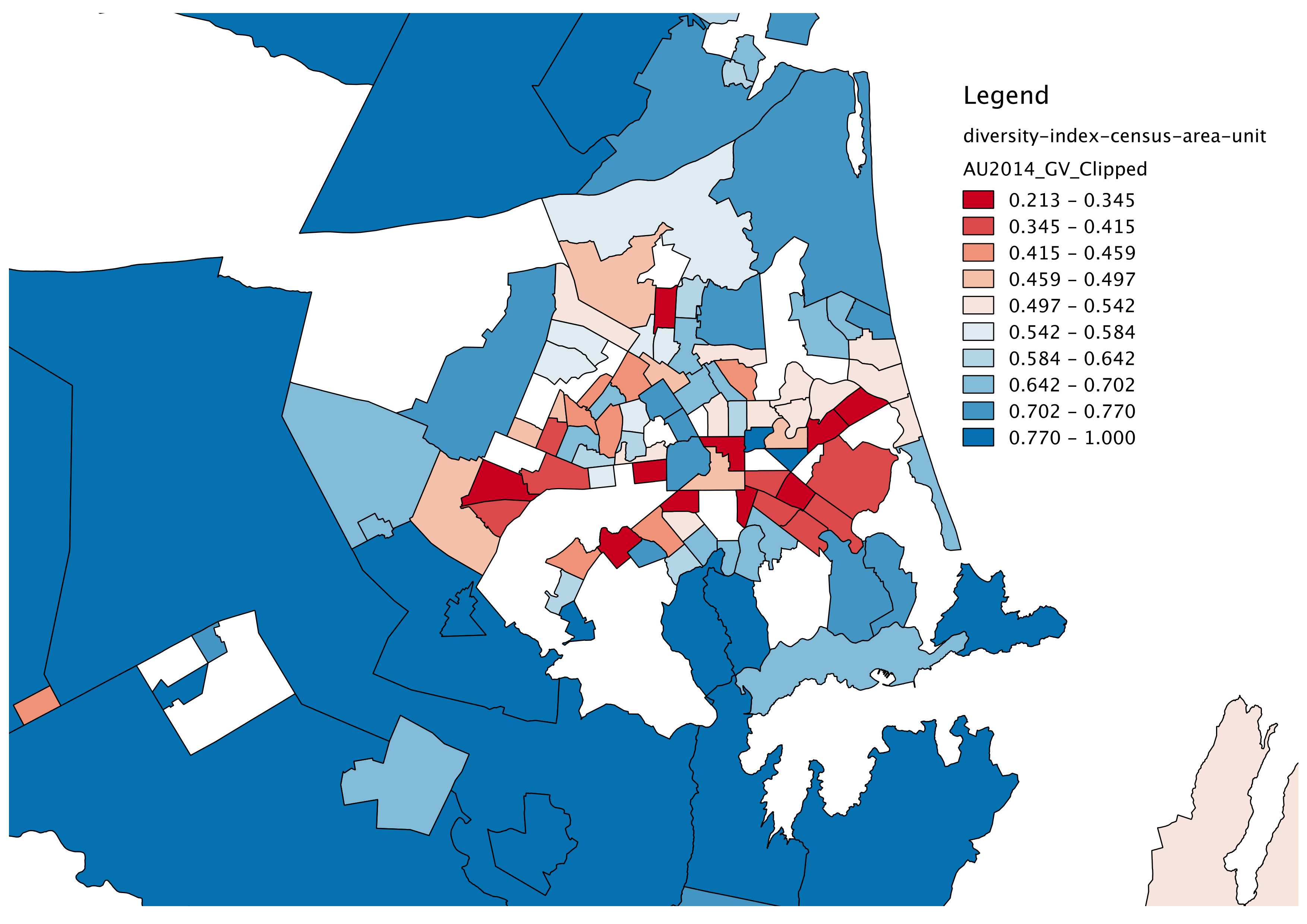 Similar map produced with point and click in QGIS.