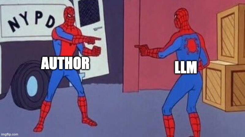 Two Spiderman meme: each one pointing out the other one